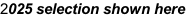 2025 selection shown here